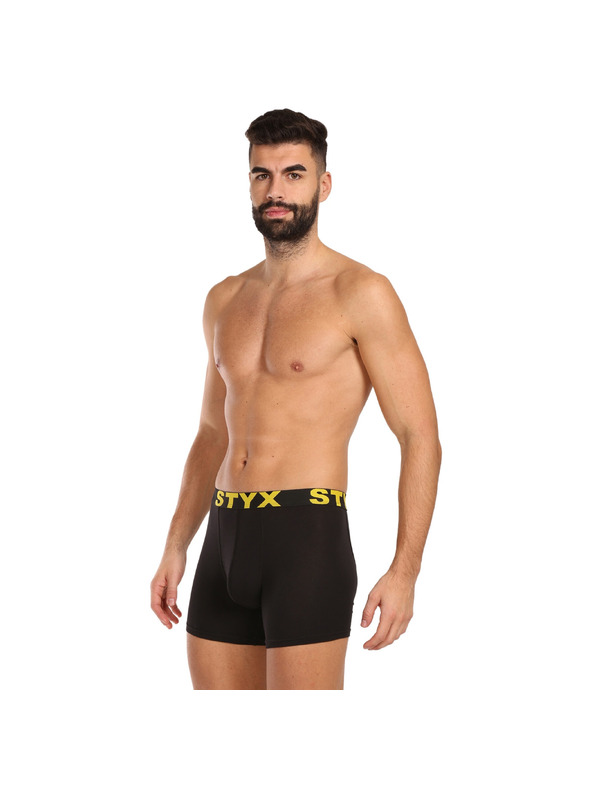 Styx Sada deseti - pánské boxerky Styx long sportovní guma černé
