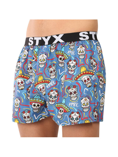 Styx Pánské trenky Styx art sportovní guma lebky