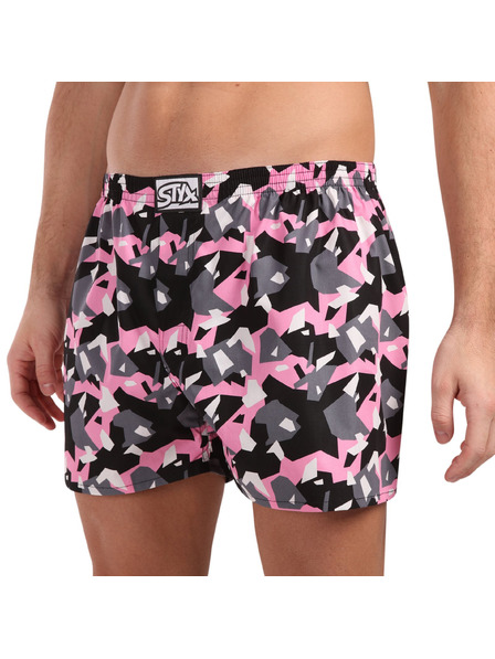Styx Pánské trenky Styx art klasická guma nadrozměr maskáč hranatý