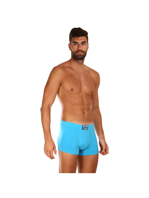 Styx Sada tří - pánské boxerky Styx klasická guma světle modré