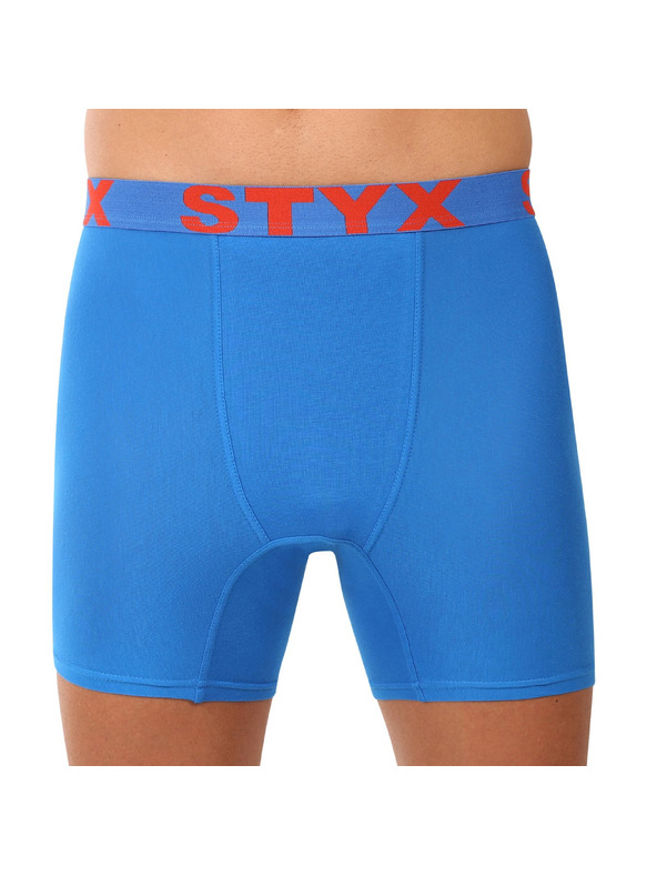 Styx Pánské boxerky Styx long sportovní guma modré