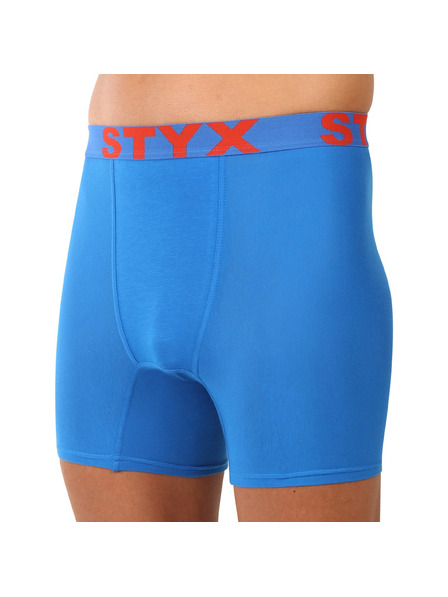Styx Pánské boxerky Styx long sportovní guma modré