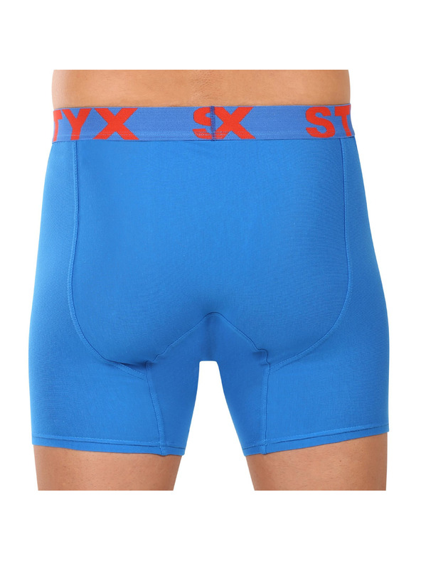 Styx Pánské boxerky Styx long sportovní guma modré