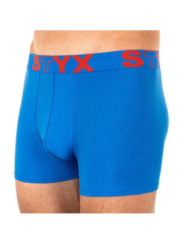Styx Sada tří - pánské boxerky Styx sportovní guma modré