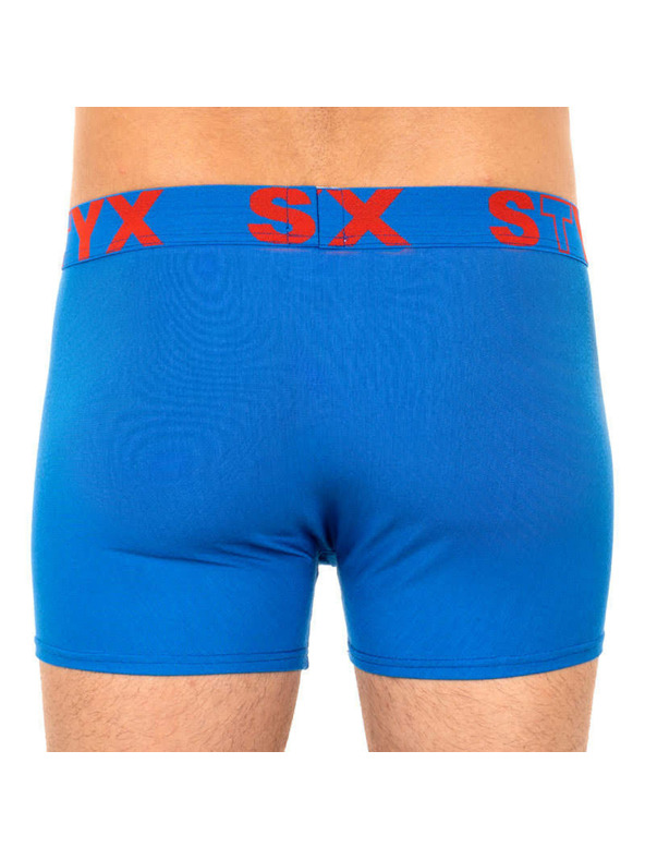 Styx Sada tří - pánské boxerky Styx sportovní guma modré