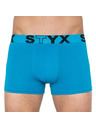 Styx Sada tří - pánské boxerky Styx sportovní guma modré