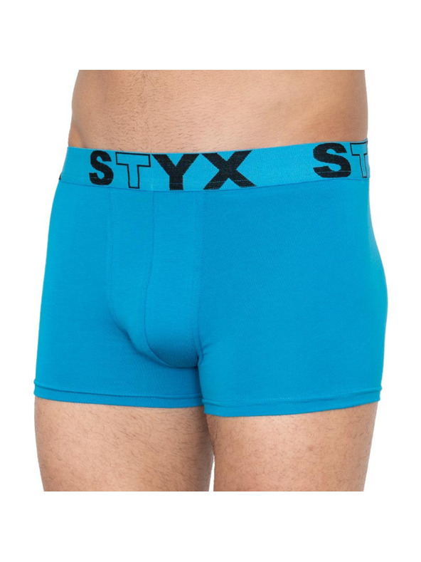 Styx Sada tří - pánské boxerky Styx sportovní guma modré