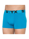 Styx Sada tří - pánské boxerky Styx sportovní guma modré