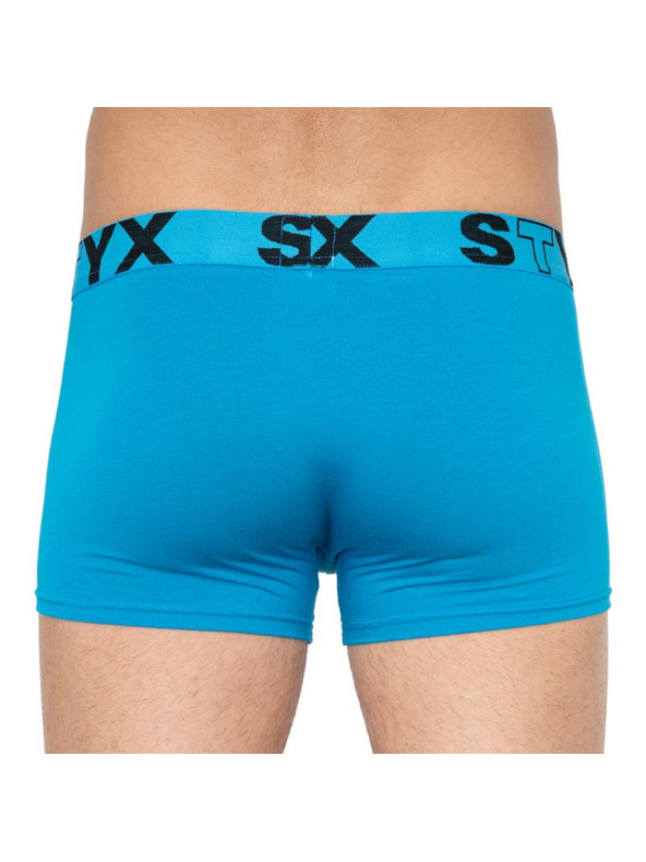 Styx Sada tří - pánské boxerky Styx sportovní guma modré
