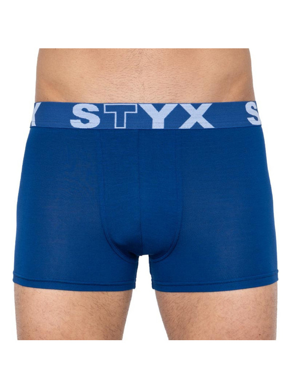 Styx Sada tří - pánské boxerky Styx sportovní guma modré