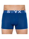 Styx Sada tří - pánské boxerky Styx sportovní guma modré