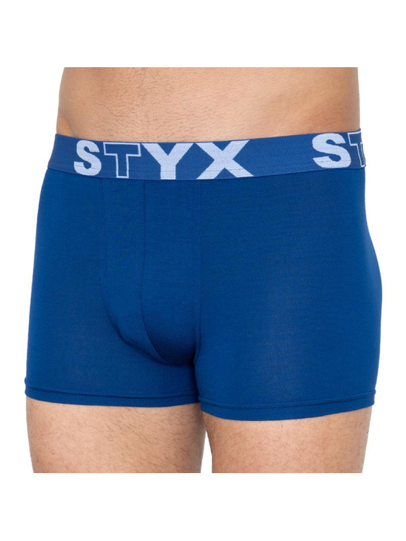 Styx Sada tří - pánské boxerky Styx sportovní guma modré