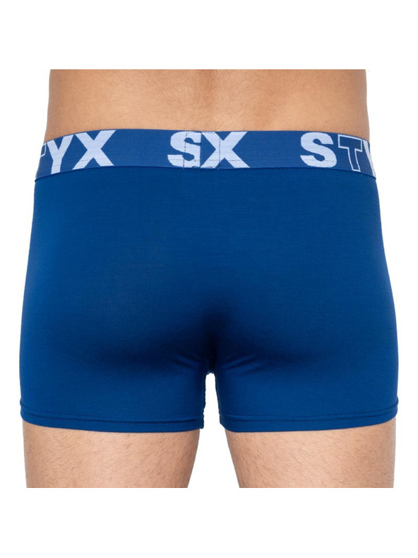 Styx Sada tří - pánské boxerky Styx sportovní guma modré