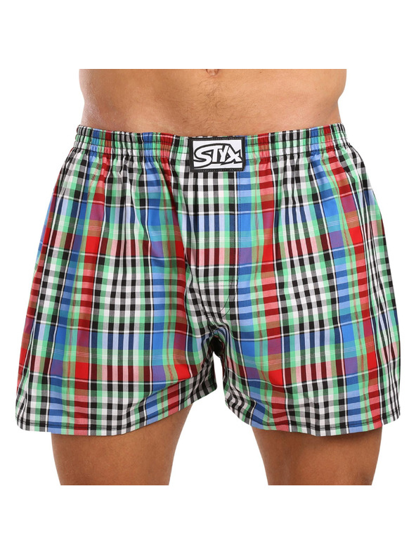 Styx Pánské trenky Styx klasická guma nadrozměr vícebarevné