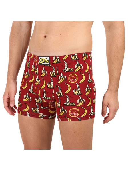Styx Pánské boxerky Styx long art klasická guma banány