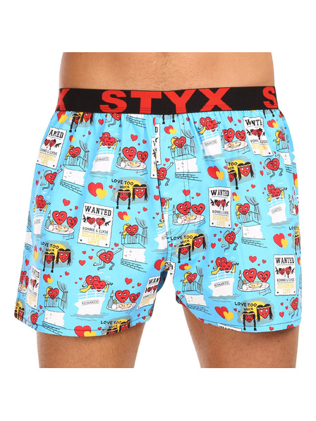Styx Pánské trenky Styx art sportovní guma Valentýn páry