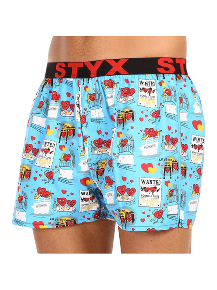 Styx Pánské trenky Styx art sportovní guma Valentýn páry