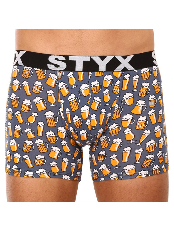 Styx Sada tří - pánské boxerky Styx long art sportovní guma vícebarevné