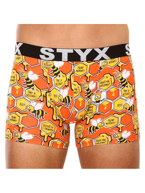Styx Sada tří - pánské boxerky Styx long art sportovní guma vícebarevné