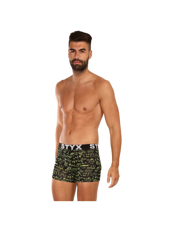 Styx Sada tří - pánské boxerky Styx long art sportovní guma vícebarevné