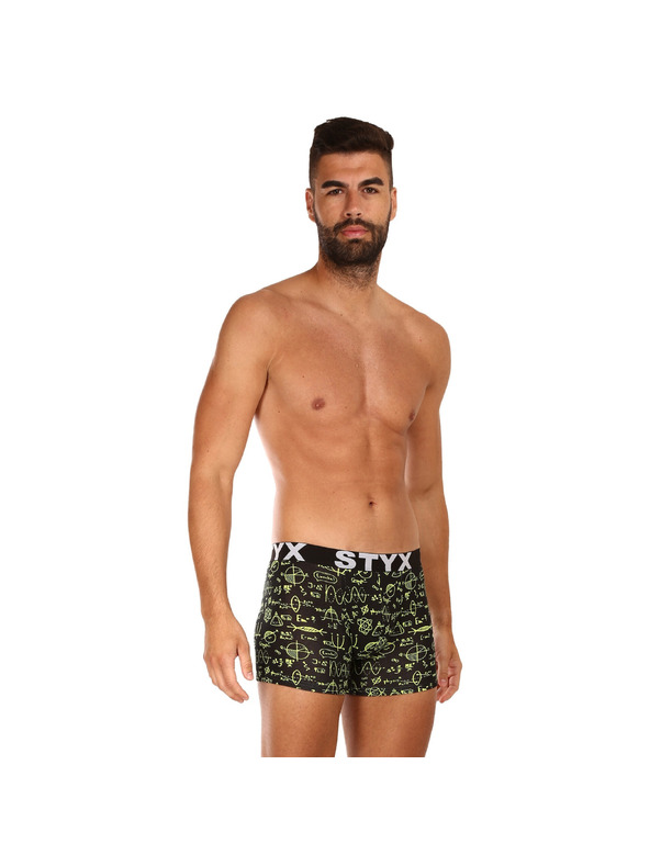 Styx Sada tří - pánské boxerky Styx long art sportovní guma vícebarevné
