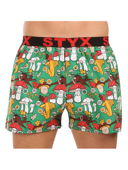 Styx Sada tří - pánské trenky Styx art sportovní guma vícebarevné
