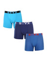 Styx Sada tří - pánské boxerky Styx long sportovní guma vícebarevné