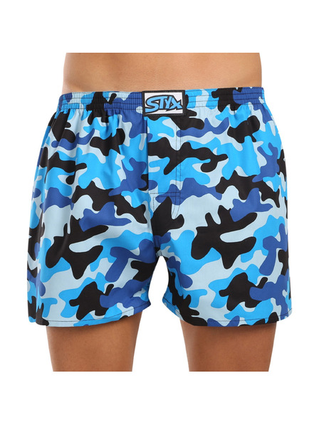 Styx Pánské trenky Styx art klasická guma maskáč modrý