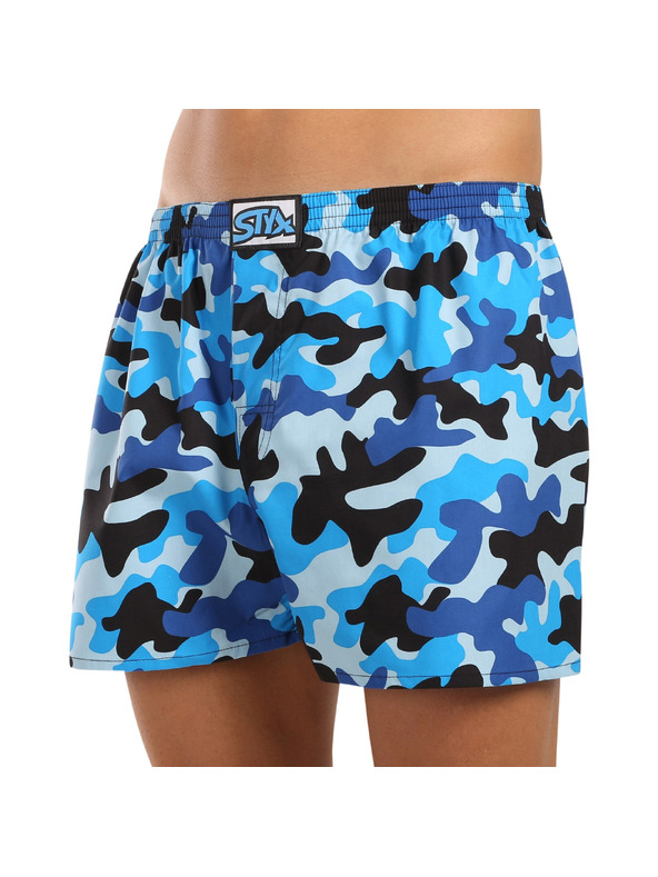 Styx Pánské trenky Styx art klasická guma maskáč modrý
