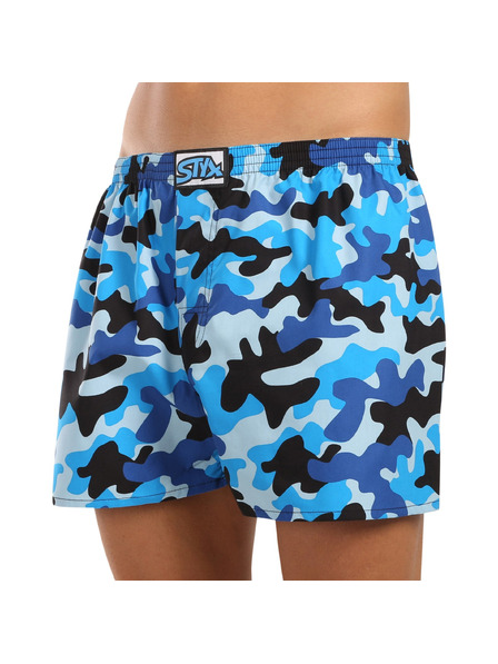 Styx Pánské trenky Styx art klasická guma maskáč modrý