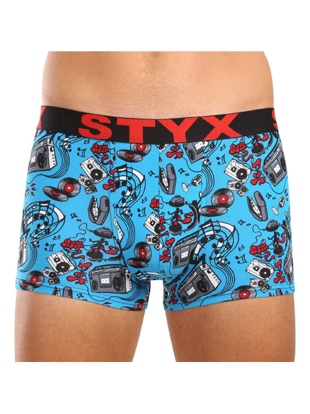 Styx Pánské boxerky Styx art sportovní guma nadrozměr hudba
