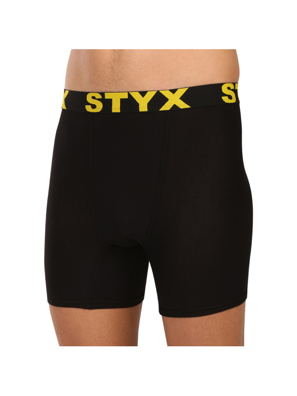 Styx Pánské boxerky Styx long sportovní guma černé