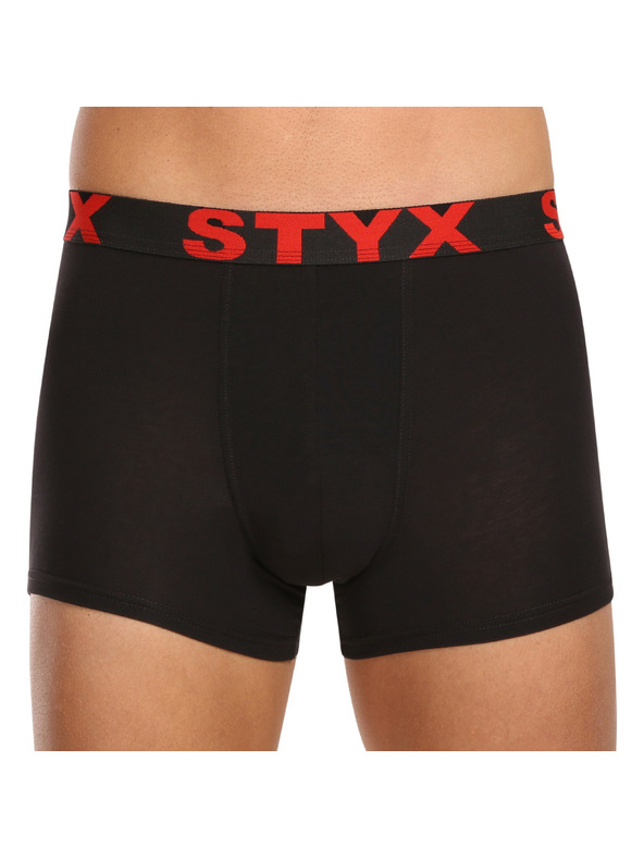 Styx Sada pěti - pánské boxerky Styx sportovní guma černé