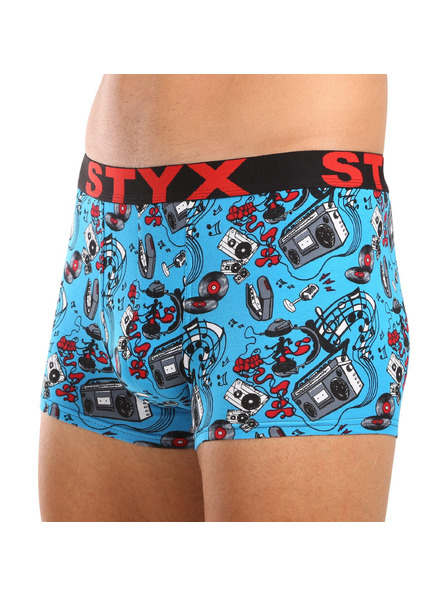 Styx Pánské boxerky Styx art sportovní guma hudba