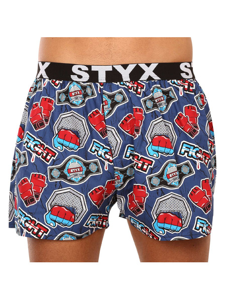 Styx Sada tří - pánské trenky Styx art sportovní guma vícebarevné