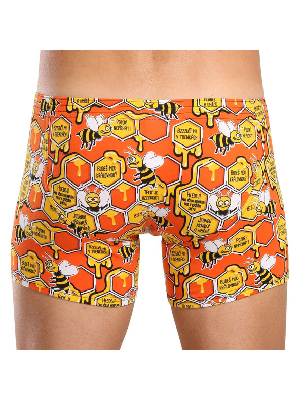 Styx Pánské boxerky Styx long art klasická guma včelky