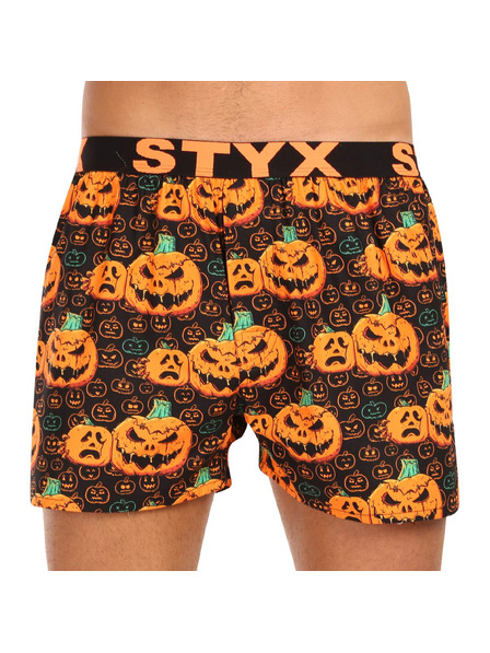 Styx Pánské trenky Styx art sportovní guma Halloween dýně
