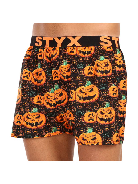 Styx Pánské trenky Styx art sportovní guma Halloween dýně