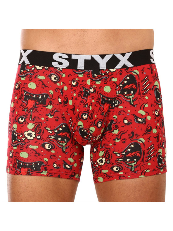 Styx Sada tří - pánské boxerky Styx long art sportovní guma vícebarevné