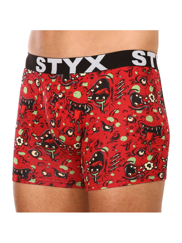 Styx Sada tří - pánské boxerky Styx long art sportovní guma vícebarevné