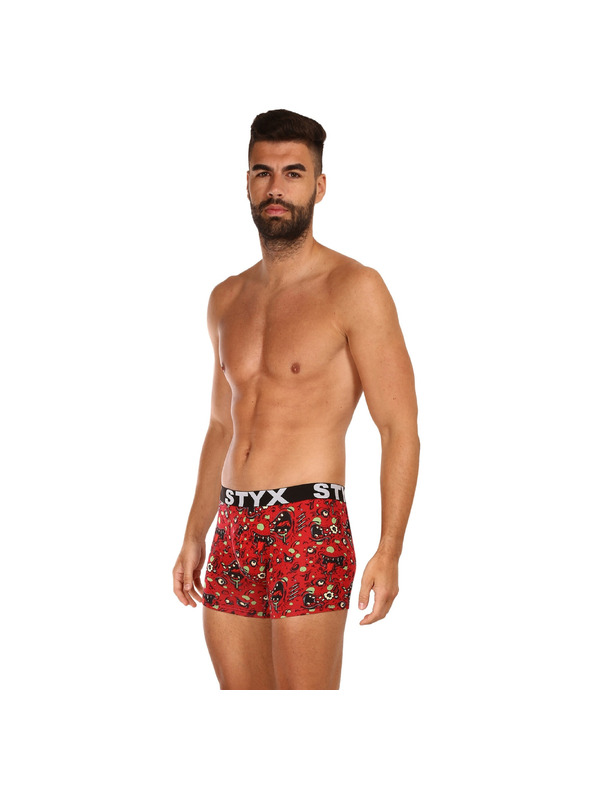 Styx Sada tří - pánské boxerky Styx long art sportovní guma vícebarevné