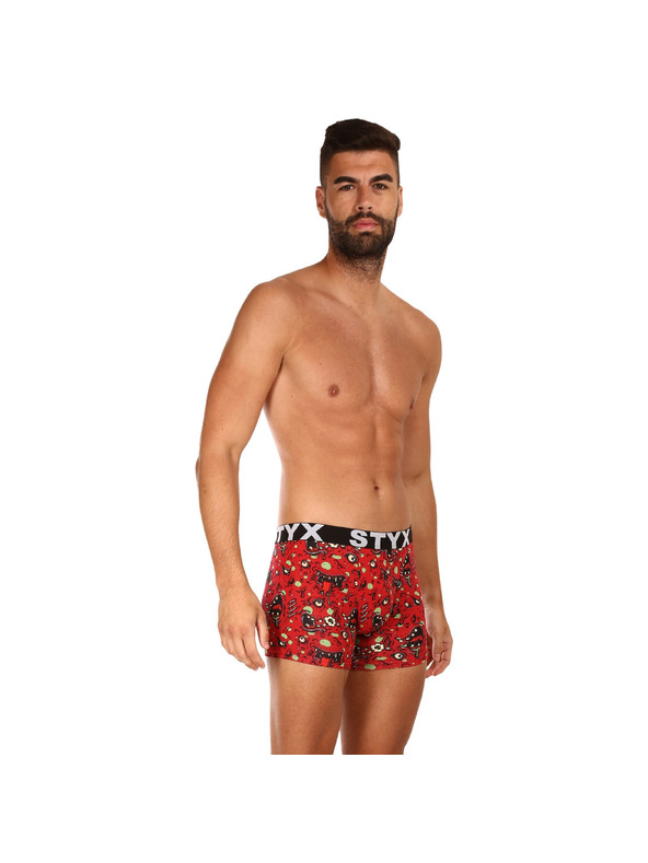 Styx Sada tří - pánské boxerky Styx long art sportovní guma vícebarevné