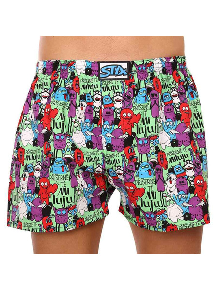 Styx Pánské trenky Styx art klasická guma nadrozměr příšerky