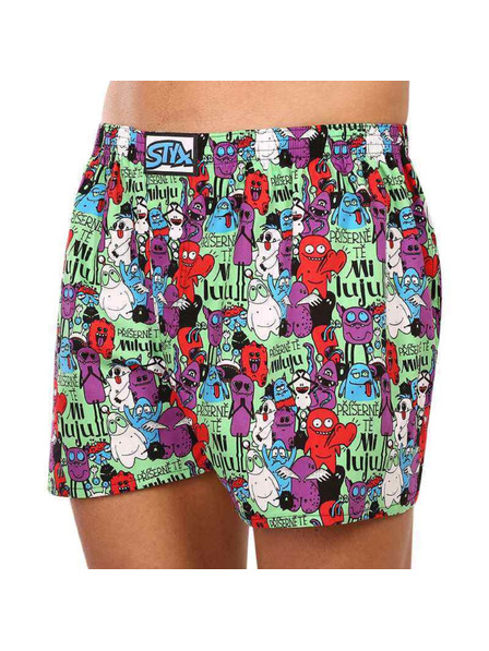 Styx Pánské trenky Styx art klasická guma nadrozměr příšerky