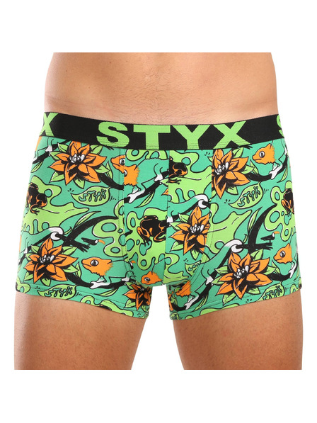 Styx Pánské boxerky Styx art sportovní guma nadrozměr tropic