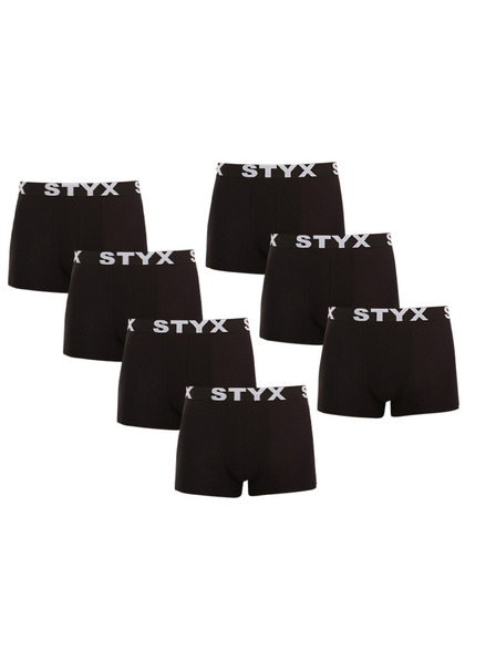Styx Sada sedmi - pánské boxerky Styx sportovní guma černé