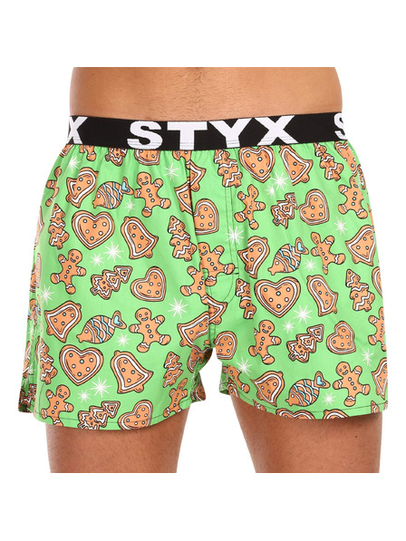 Styx Pánské trenky Styx art sportovní guma Vánoce perníčky