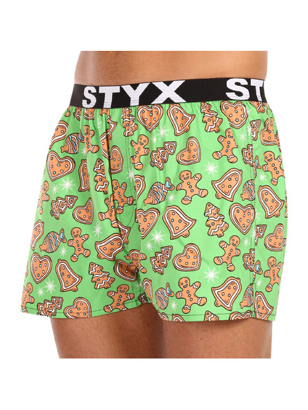 Styx Pánské trenky Styx art sportovní guma Vánoce perníčky