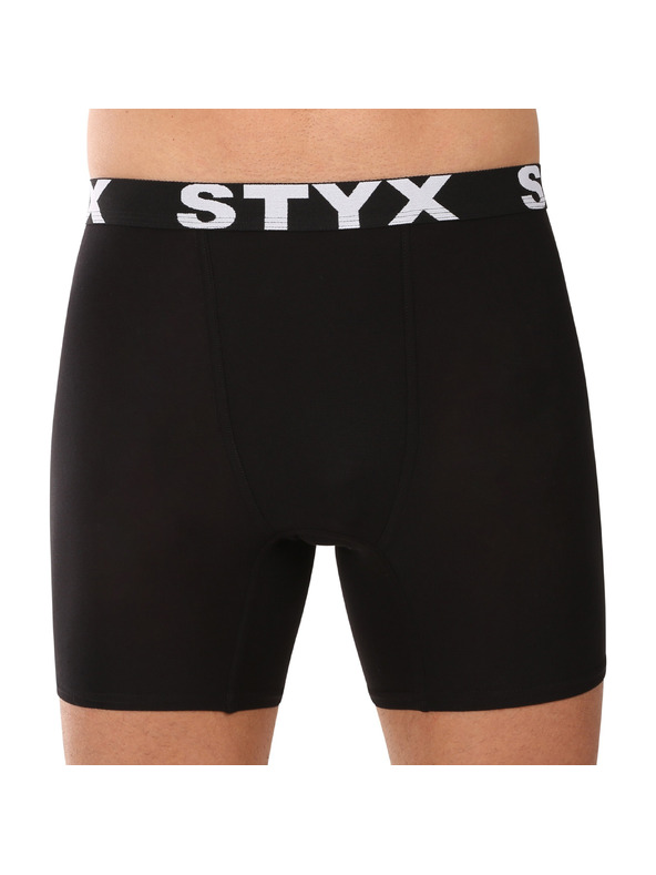 Styx Sada tří - pánské boxerky Styx long sportovní guma černé