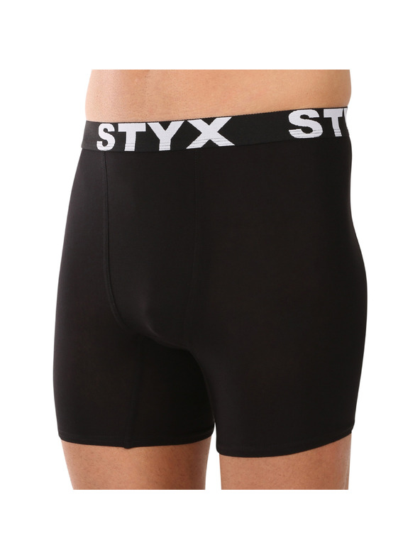 Styx Sada tří - pánské boxerky Styx long sportovní guma černé